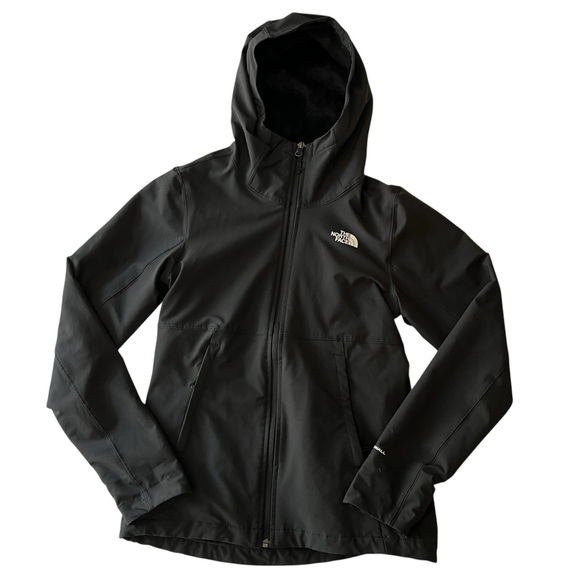 The North Face Women’s WindWall Jacket Black Softshell Hooded Size Small - Picture 1 of 10